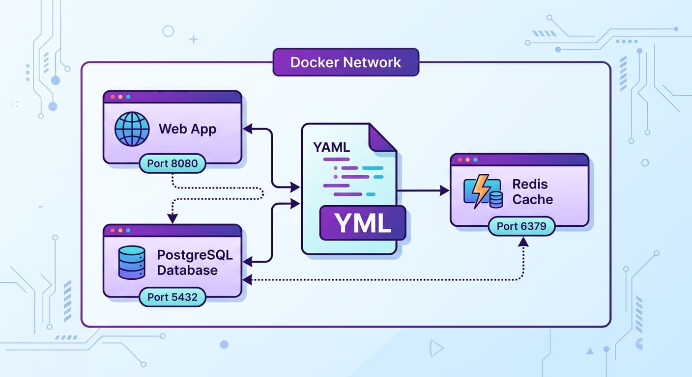 Minh họa Docker Compose orchestrate nhiều container