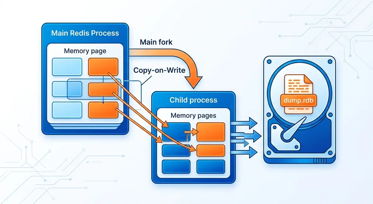 RDB snapshot with fork and COW