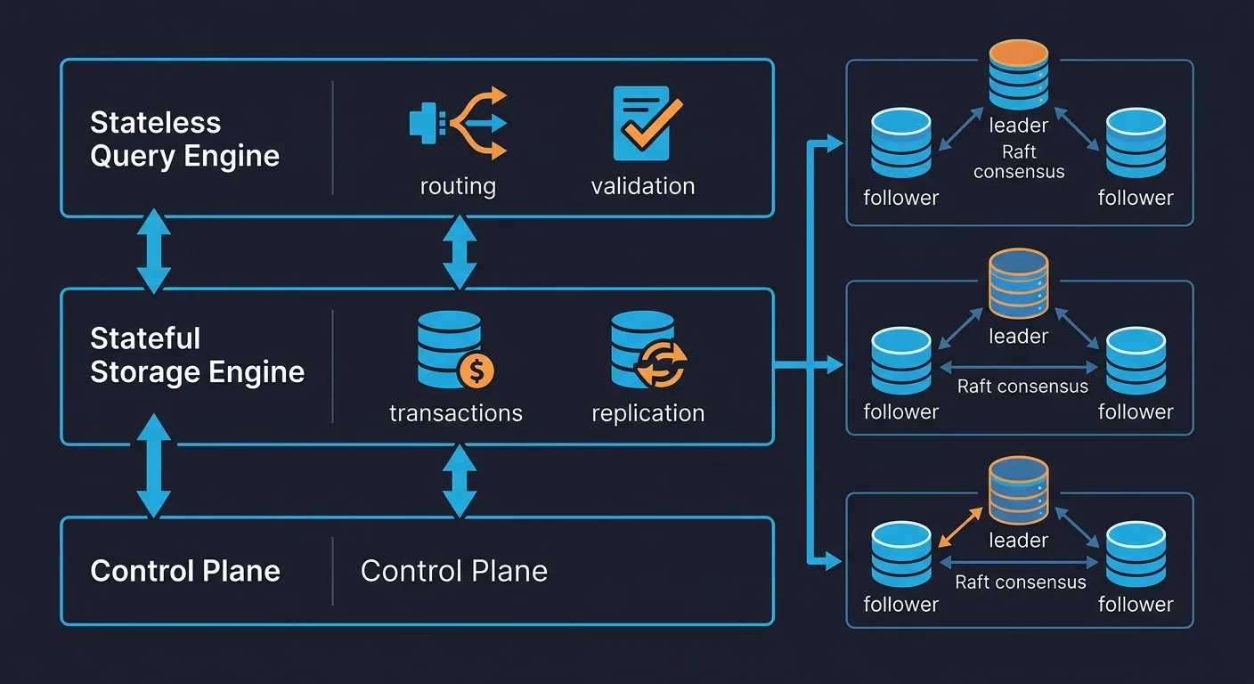 Sơ đồ kiến trúc 3 layer của Uber database