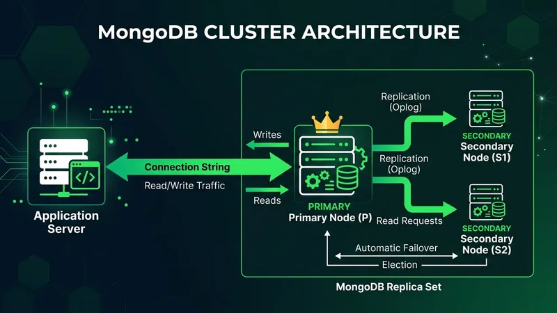 Sơ đồ kiến trúc MongoDB cluster