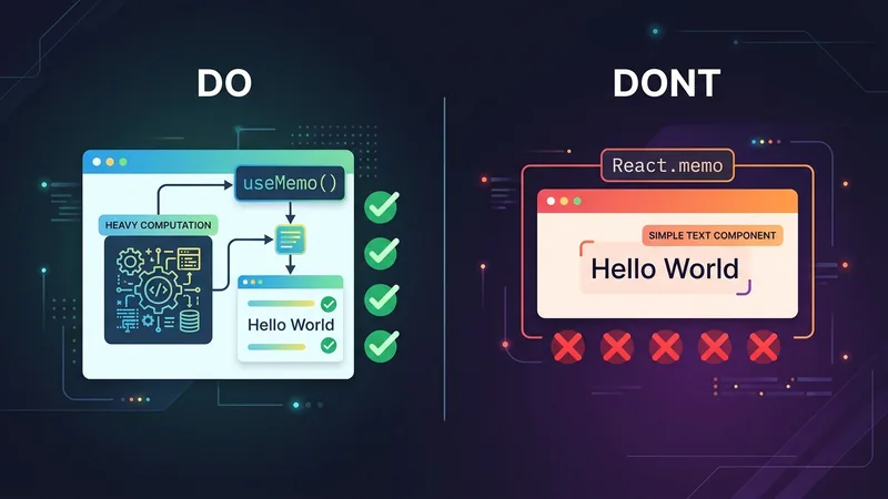 So sánh khi nào nên và không nên dùng React memoization
